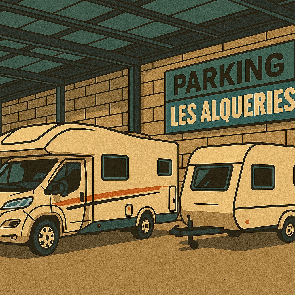 Autocaravana aparcada en Parking Les Alqueries